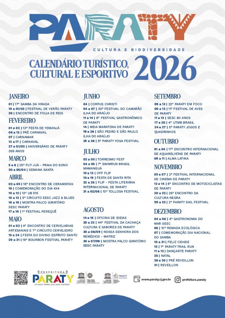 Calendário de Eventos de Paraty 2026